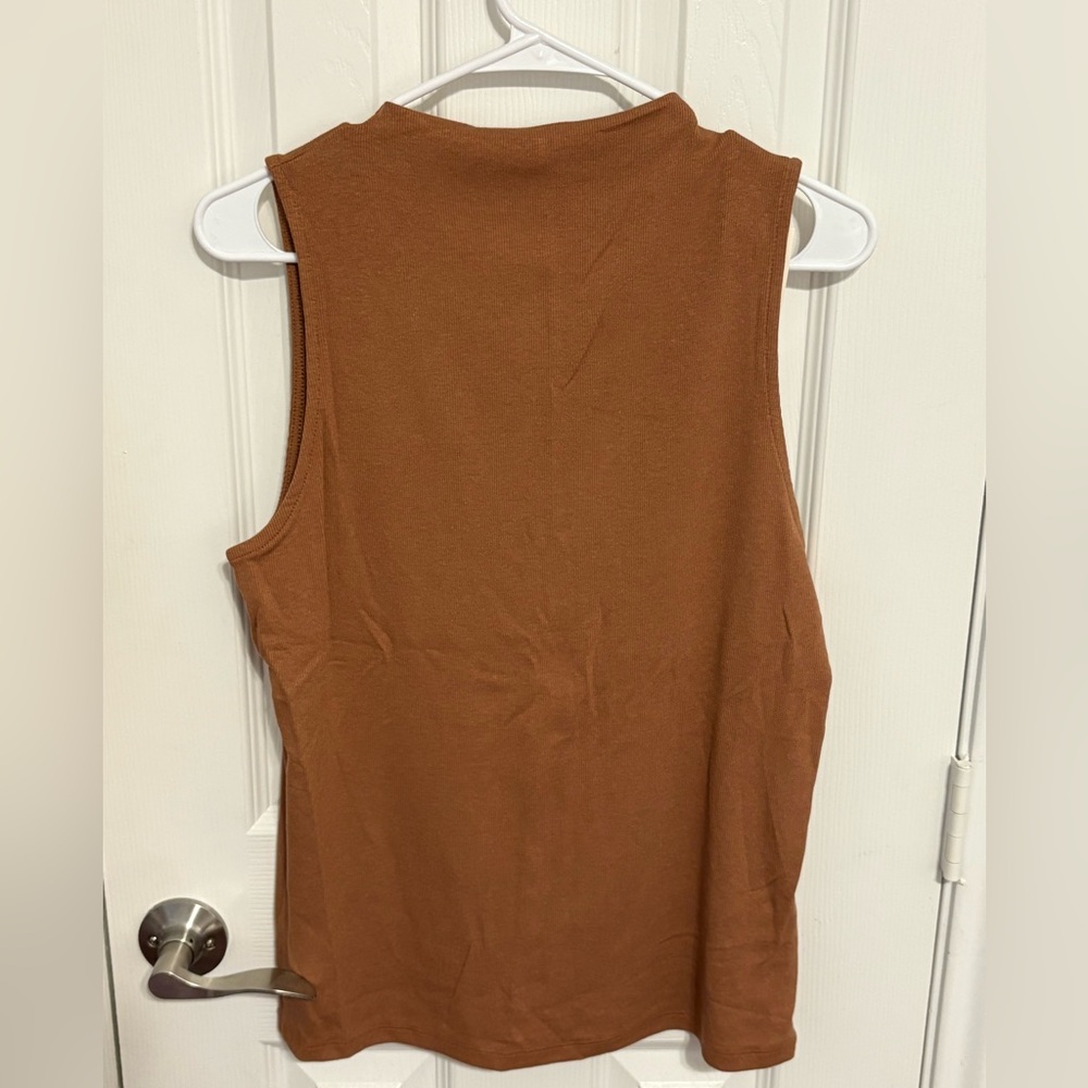 A New Day Sleeveless Brown Top
